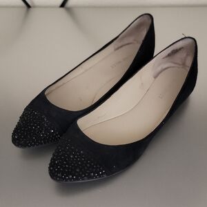 Nine West Black Studded Flats